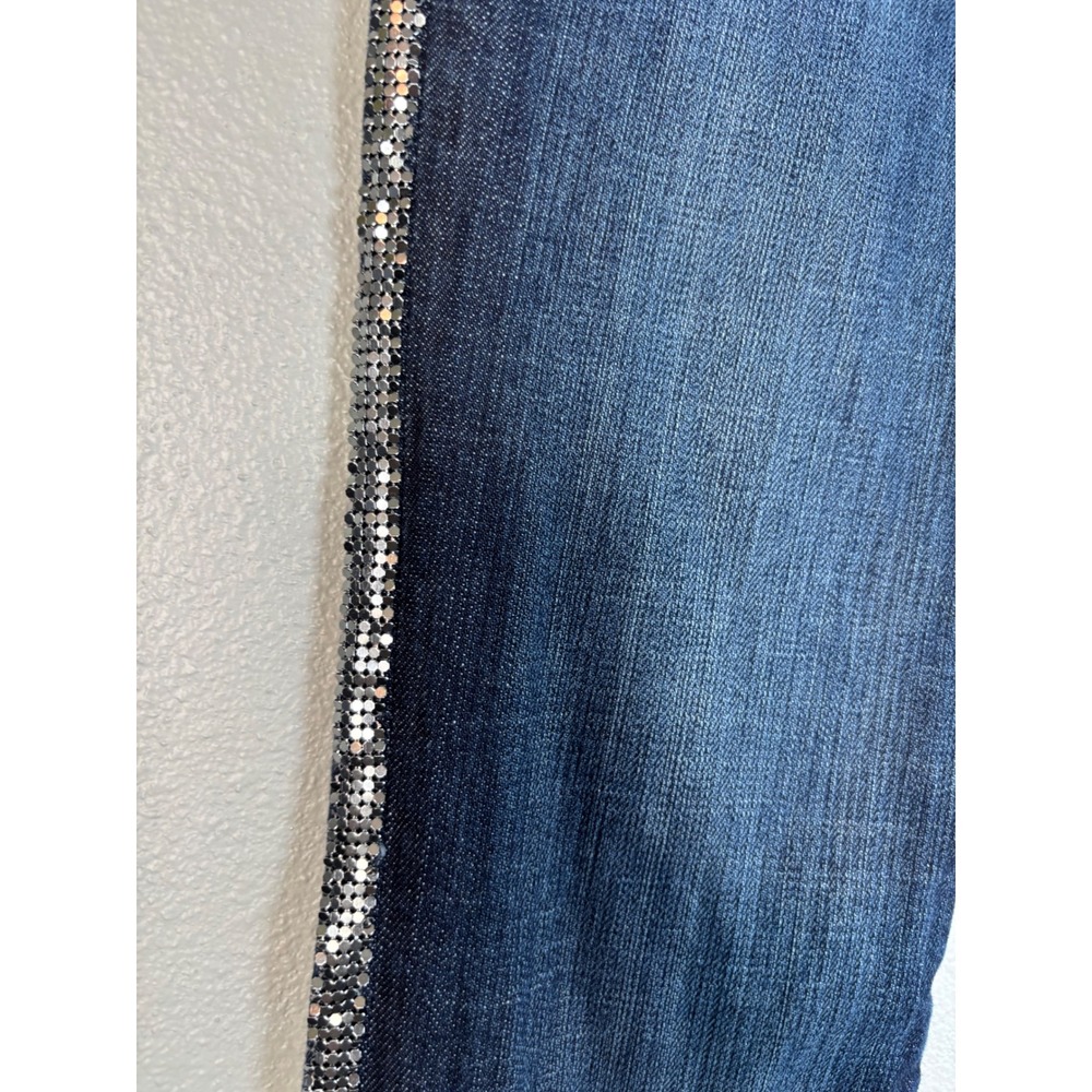 X2 Quality Denim Womens Size 2 Slim W10 Low Rise Straight Leg Jeans Dark Wash - Picture 4 of 12
